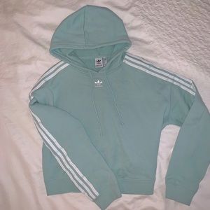 Adidas cropped mint hoodie